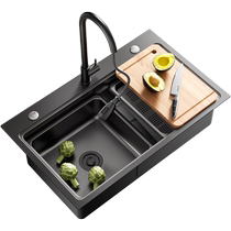 Cabernet 304 stainless steel sink vegetable basin under-counter basin thickened large single-slot kitchen vegetable basin washing dishes