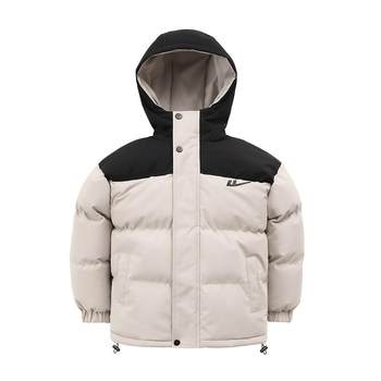 Pull back boys 2025 velvet thickened warm cotton jacket