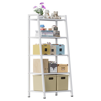 Trapezoidal shelf multi-layer bookcase