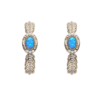 (Self-operated) VITARING Opal Stone Opal Feather Earrings Womens Exaggerated Personality Niche Design Original Earrings