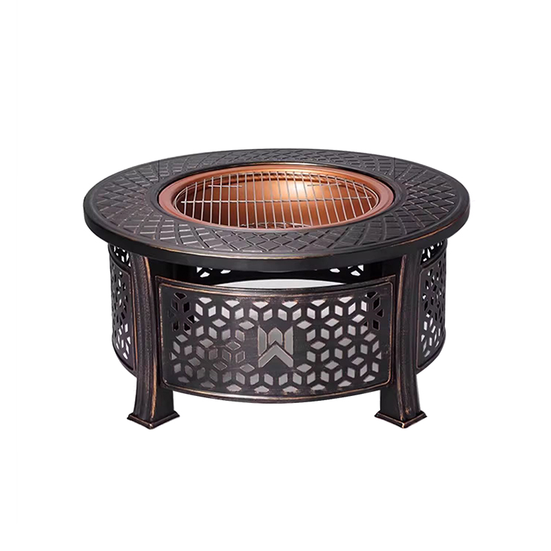 Round stove tea making household appliances set barbecue stove indoor fire table outdoor heating charcoal stove