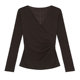 ເສື້ອຍືດຕາຫນ່າງຄໍ v-neck ສໍາລັບແມ່ຍິງພາກຮຽນ spring, summer ແລະດູໃບໄມ້ລົ່ນ