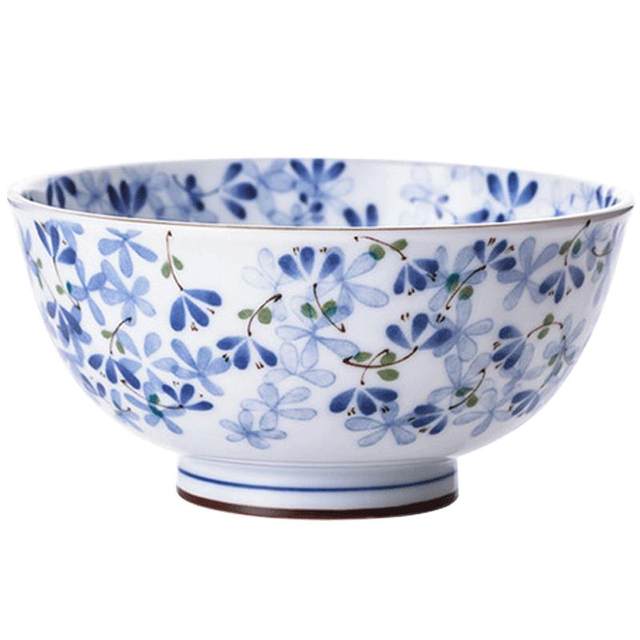 Small blue bud Japanese light peak ceramic tableware bowls plates