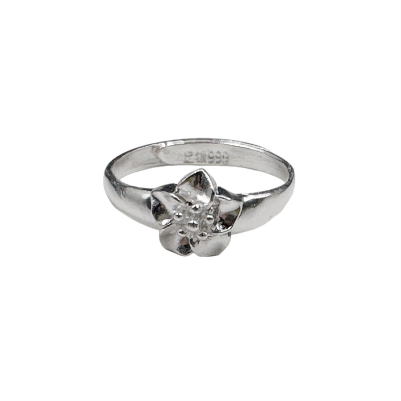 Xie's Silversmith Sterling Silver Flower Open Adjustable Ring