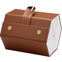 Glasses accommodating box Womens folding portable advanced senses Dogge sunglasses case Press Sunglasses Bag glasses Box men