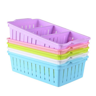 Baffle drawer partition layered A4 plastic basket classification storage basket plastic basket storage basket fruit basket small basket