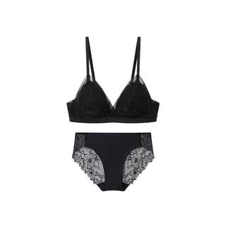 ubras sexy lace French triangle cup small chest big light breathable beautiful back bra underwear set summer