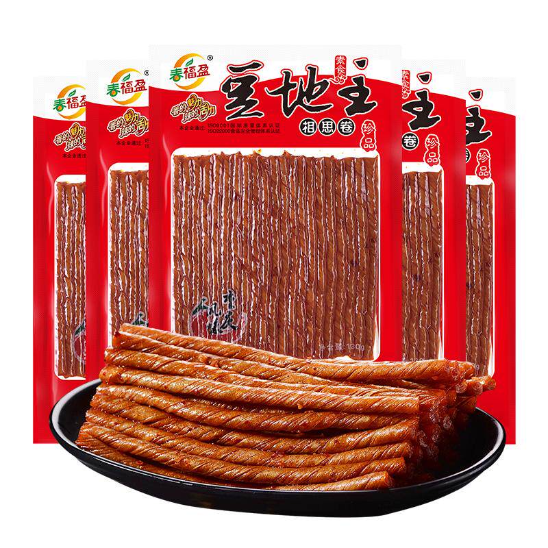 春福盈豆地主相思卷130克辣条豆筋手撕豆干豆皮儿怀旧零食豆制品
