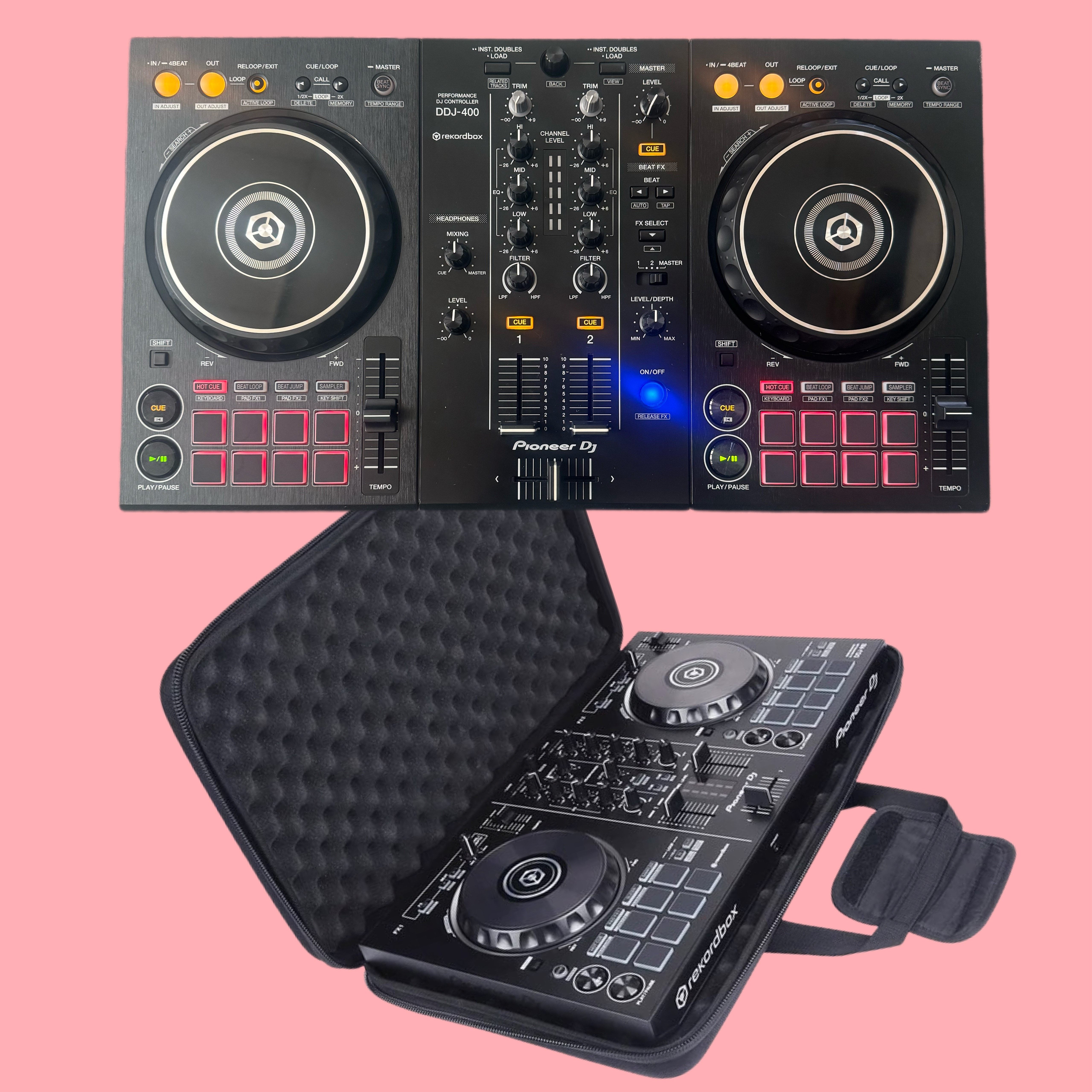 Second hand 9 new or above Pioneer DDJ-400 with dedicated handbag