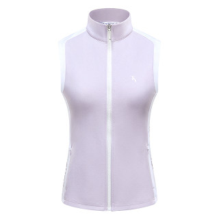 秋冬新品高尔夫球女士马甲背心保暖外套白紫绿色修身运动上衣服装