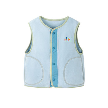 Mini bala children's polar fleece vest double sided fleece