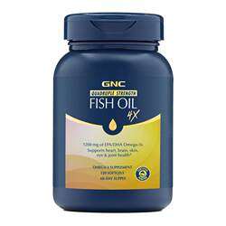 GNC Quadruple Platinum Deep Sea Fish Oil 120 Omega3 Omega Soft Capsules ສໍາລັບຫົວໃຈ, ສະຫມອງແລະຕາ