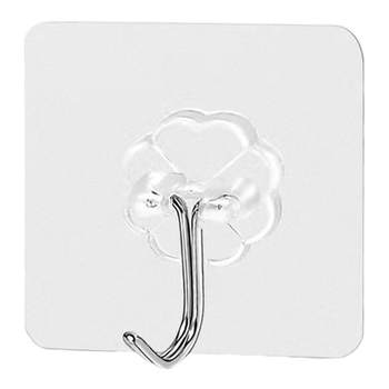 Transparent hook without punching, super strong self-adhesive wall-mounted