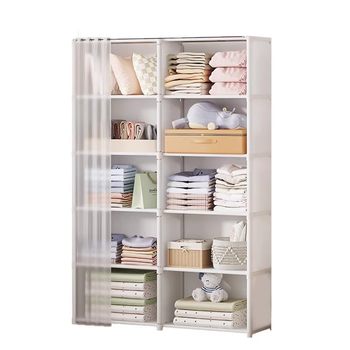 Dustproof cloth wardrobe bedroom clothes storage rack