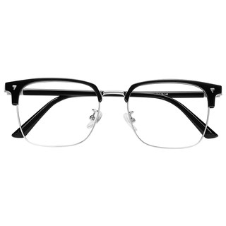 半框眼镜近视男款防蓝光平光可配度数高级感斯文败类痞帅男眼睛架