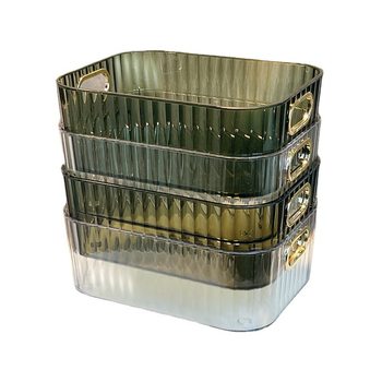 Acrylic cosmetic storage box desktop coffee table finishing box high-end transparent dressing table skin care storage basket