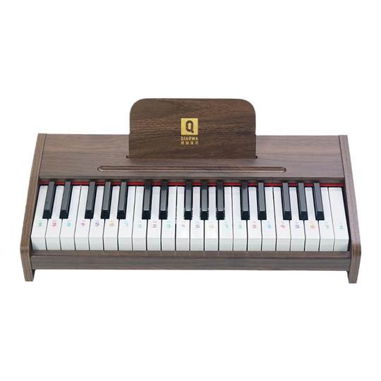 Qiaowa Kinder Holz Klavier Elektronische Tastatur Anfänger Mädchen Spielzeug Baby Musikinstrument Aufklärung Geschenk 37 Tasten Eintrag