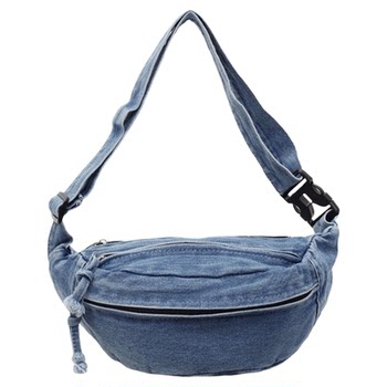 Denim small bag crossbody bag lightweight chest bag women's 2026 new dumpling sports cycling backpack waist bag
