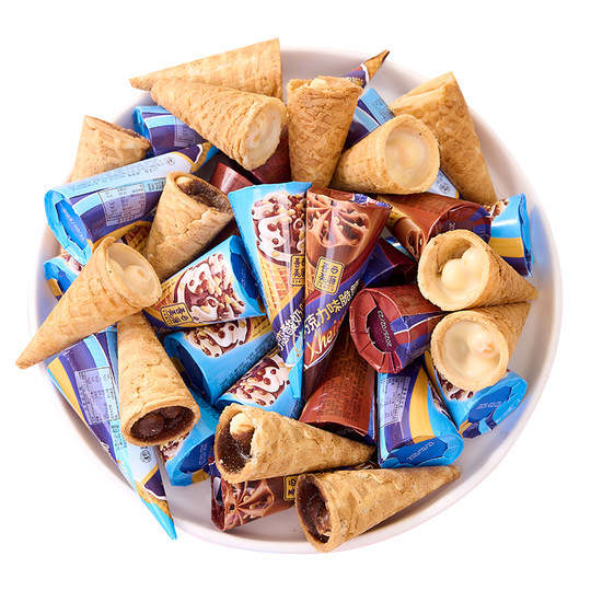 Shanmeiyuan Chocolate Flavored Yogurt Flavored Crispy Tube Crunchy Cup Children's Reward Sandwich Biscuits (cocoa butter substitute)