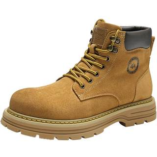 HLA/海澜之家男鞋新款复古户外工装鞋低帮马丁鞋休闲靴子大黄靴