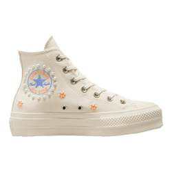 CONVERSE Converse ຢ່າງເປັນທາງການຂອງແມ່ຍິງ All Star Lift ເກີບເວທີສູງ floral embroidered A05972C