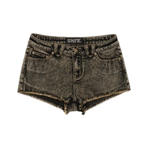 SMFK Wild Horse Rock Ultra Short Jeans USJ03YL Twilight Color Retro Low Waist Hot Pants Woman