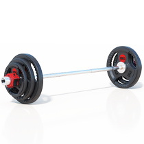 Rubber-coated barbell mens fitness home large hole small hole straight bar womens weightlifting set squat hip bridge bench press