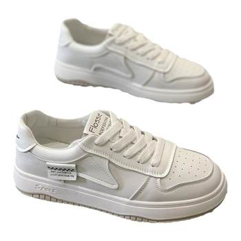 ເກີບຫນັງສີຂາວຂອງແທ້ສໍາລັບແມ່ຍິງ 2024 ພາກຮຽນ spring ແລະດູໃບໄມ້ລົ່ນເກີບແມ່ຍິງ versatile ໃຫມ່ເກີບ sneakers ທີ່ນິຍົມໃນສູນການຄ້າຍີ່ປຸ່ນແບບດຽວກັນ
