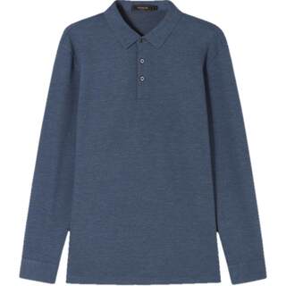 【可机洗羊毛混纺】雅戈尔男士长袖Polo衫秋冬季商务休闲翻领T恤