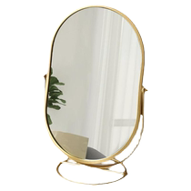 High-definition single-sided makeup mirror desktop dressing mirror beauty princess mirror rotatable oval mirror tabletop portable mirror