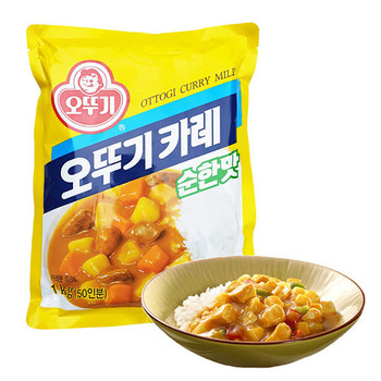 Whole Box of Korean Imported Ottogi Curry Powder, Original Flavor, Slightly Spicy, Korean-Style Curry Rice Topping Powder for Commercial Use