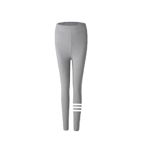 Leggings for women 2024 new summer thin gray striped outer wear elastic tight slimming small feet yoga pants