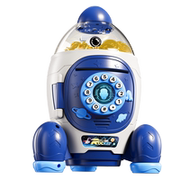 Childrens Day rocket piggy bank can only go in and out. Childrens festival boys and girls password play house toy box gift 2430
