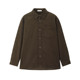 Giordano pointed collar long sleeve shirt corduroy