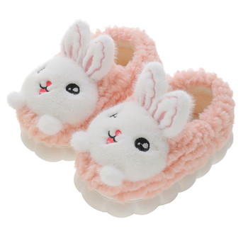 Children's cotton slippers for autumn and winter plus velvet to keep warm indoor and home
