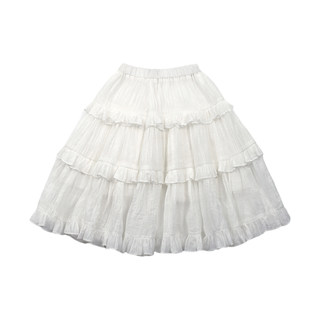 2024 Spring and Autumn New Girls Sweet Layered Cake Skirt Children's Mid-length Skirt Baby Korean Style Skirt