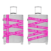 Original trendy brand personalized pink danger sign warning long tape roll sticker cyberpunk computer case electric car car meter box waterproof suitcase anti-mistake sticker 5 meters