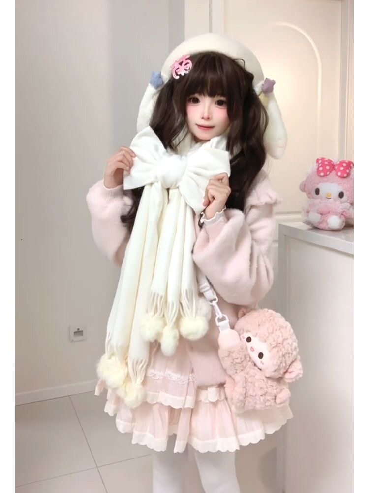 【Peach Group】Autumn/Winter New Japanese Retro Style Nana Design Sweater and Skirt Set