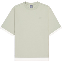 New Balance NB official 24-year summer mens and womens trend versatile sports knitted short-sleeved AMT42314