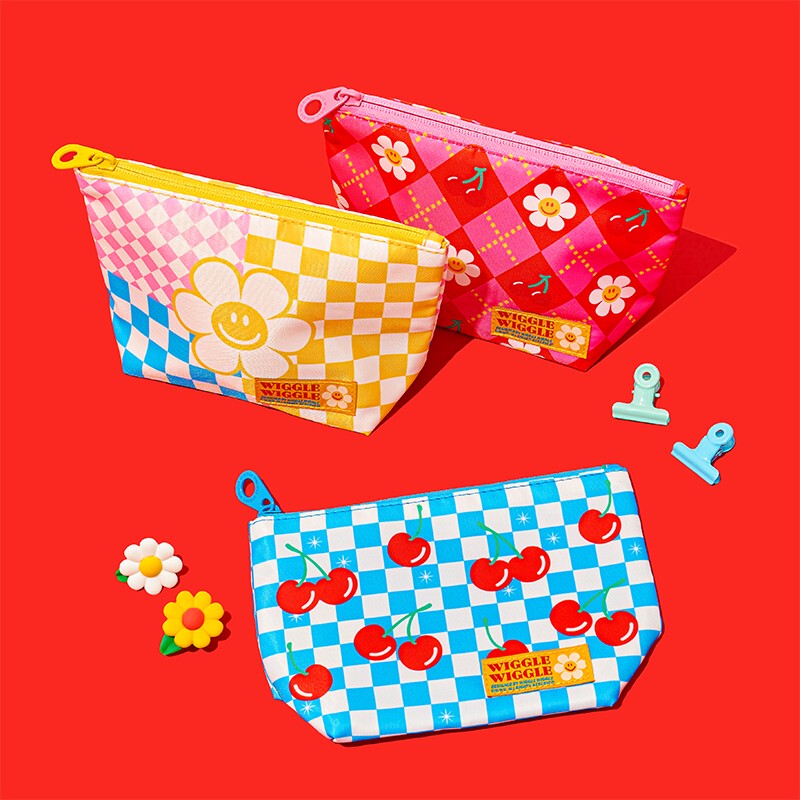 Wigglewiggle Makeup Storage Bag Lipstick Cosmetics Fashion Clutch Bag Portable Cute Dustproof Cartoon
