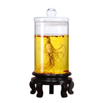 Mountain Hall High Boron Silicon Glass Bubble Wine Special Wine Bottle Ginseng Medicated Wine Jar Wine Jar Container with tap Seal tank