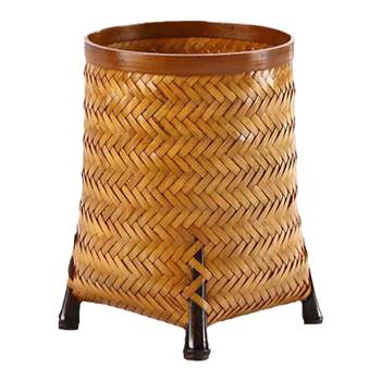 Bamboo weaving retro pen holder tea ceremony accessories storage cylinder