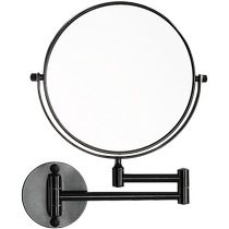 Cosmetic mirror bathroom double-sided mirror magnifying mirror wall hanging adjustable folding beauty mirror copper bedroom home dressing mirror