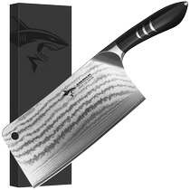 (Self-operated) Crazy Shark Damascus bone chopping knife special kitchen knife for chopping large bones household chop bone knife for chicken duck and goose