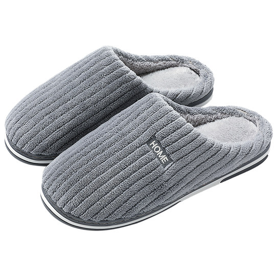 Cotton slippers for men winter plush warm 2025 new style