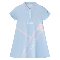 FILA KIDS斐乐童装女小童连衣裙2024夏季新款儿童运动舒适针织裙