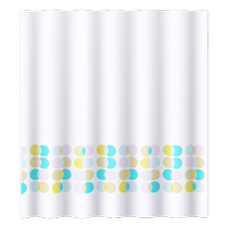 (Self-operated) German ridder bathroom shower curtain tarpaulin bathroom high-end hanging curtain without punching shower partition