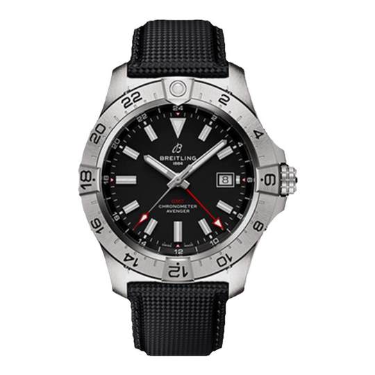 【新年礼物】百年灵复仇者双时区自动机械男表黑色44官方瑞士手表