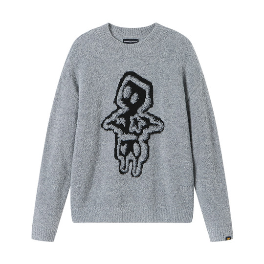 Dangerouspeople薛之谦dsp宽松趣味提花时尚百搭潮毛衣针织衫男