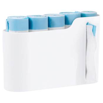 Garbage bag storage artifact put in plastic bag storage box